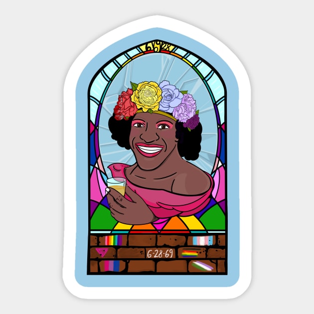 St. Marsha at Stonewall Sticker by Ambrosia Salad